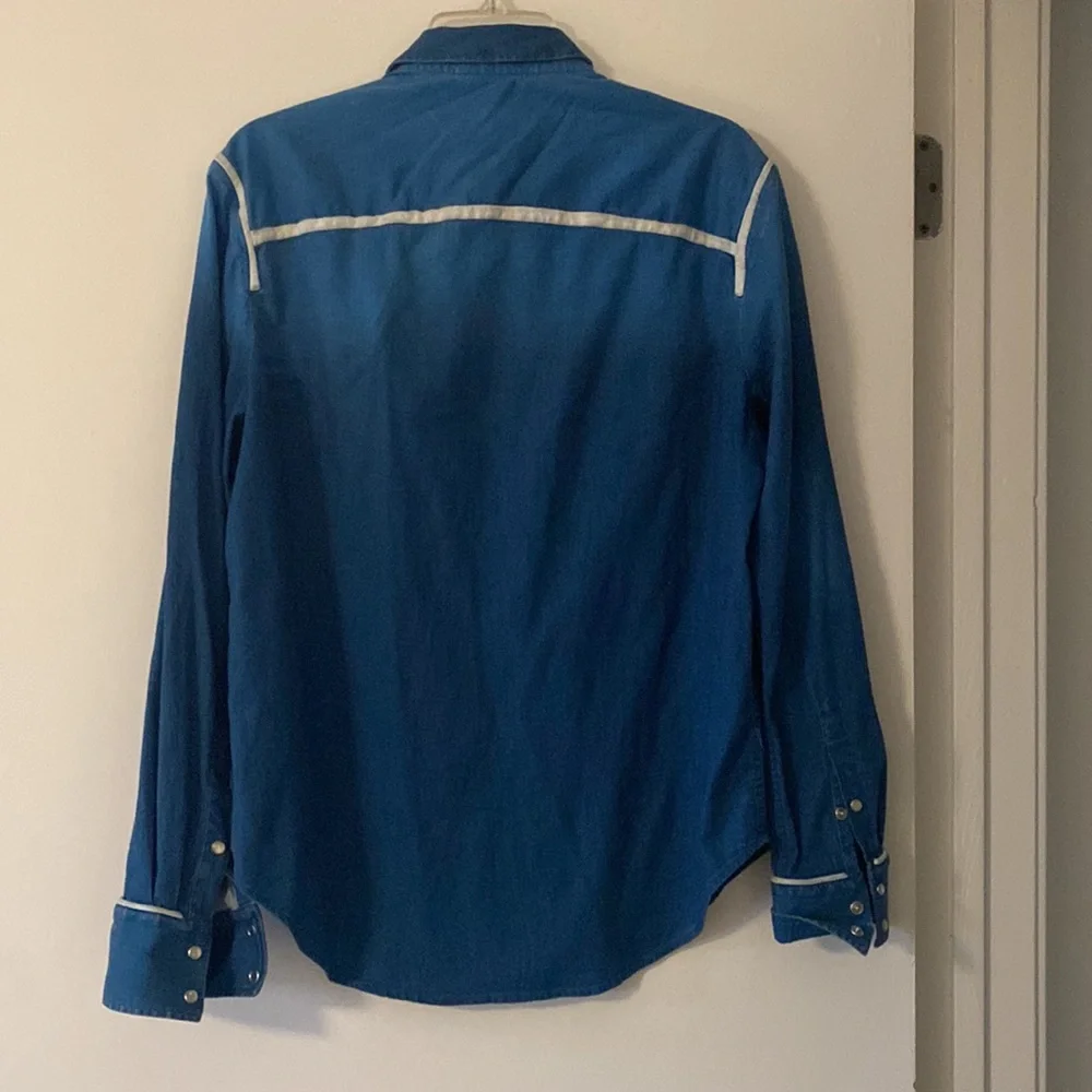 Iro Antoine Denim and Leather shirt - Picture 7 of 10